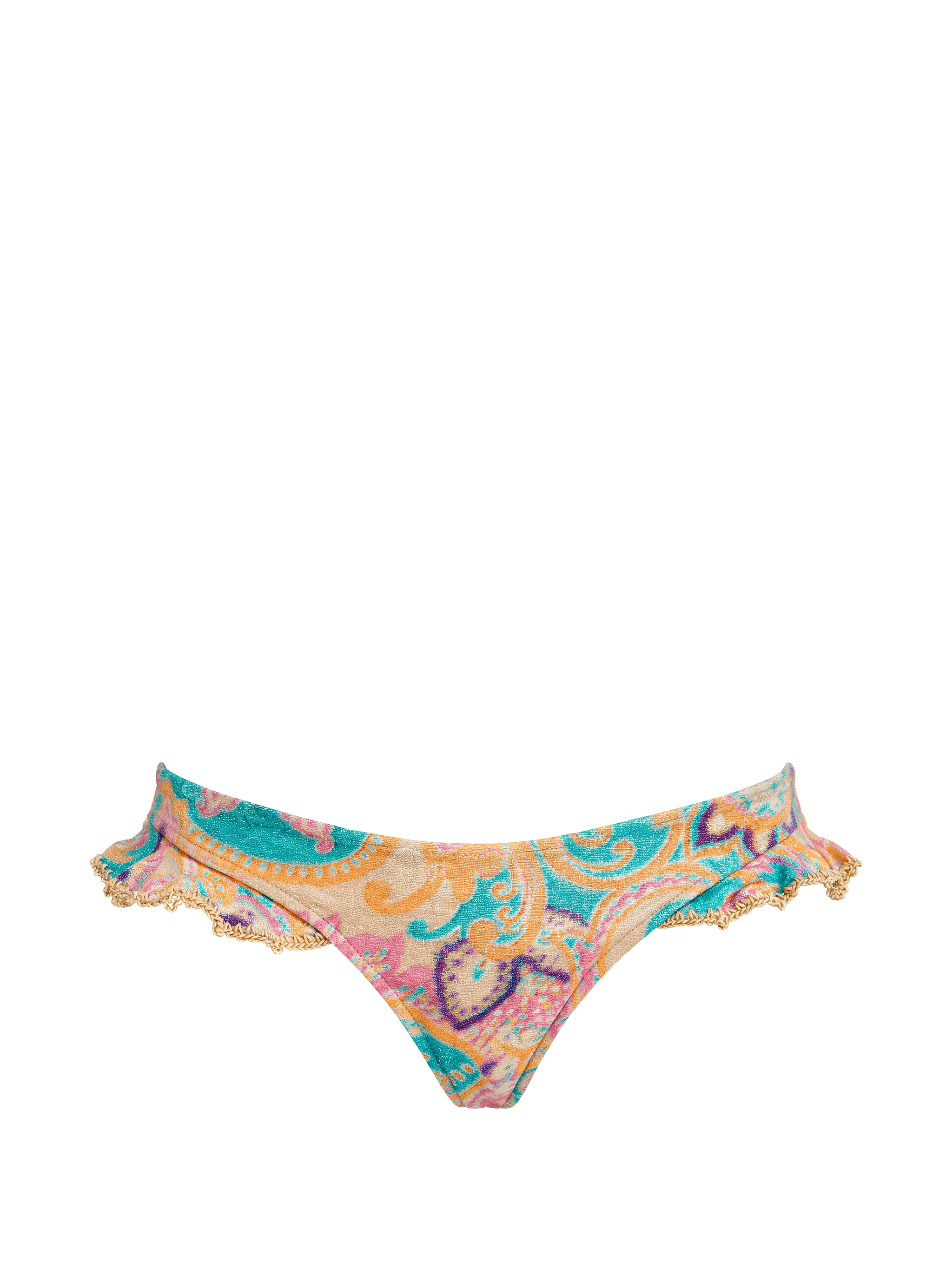 ruffled-detail printed bikini bottoms - Image 1