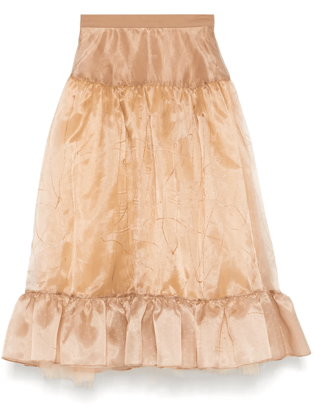 metallic-threading midi skirt - Image 1