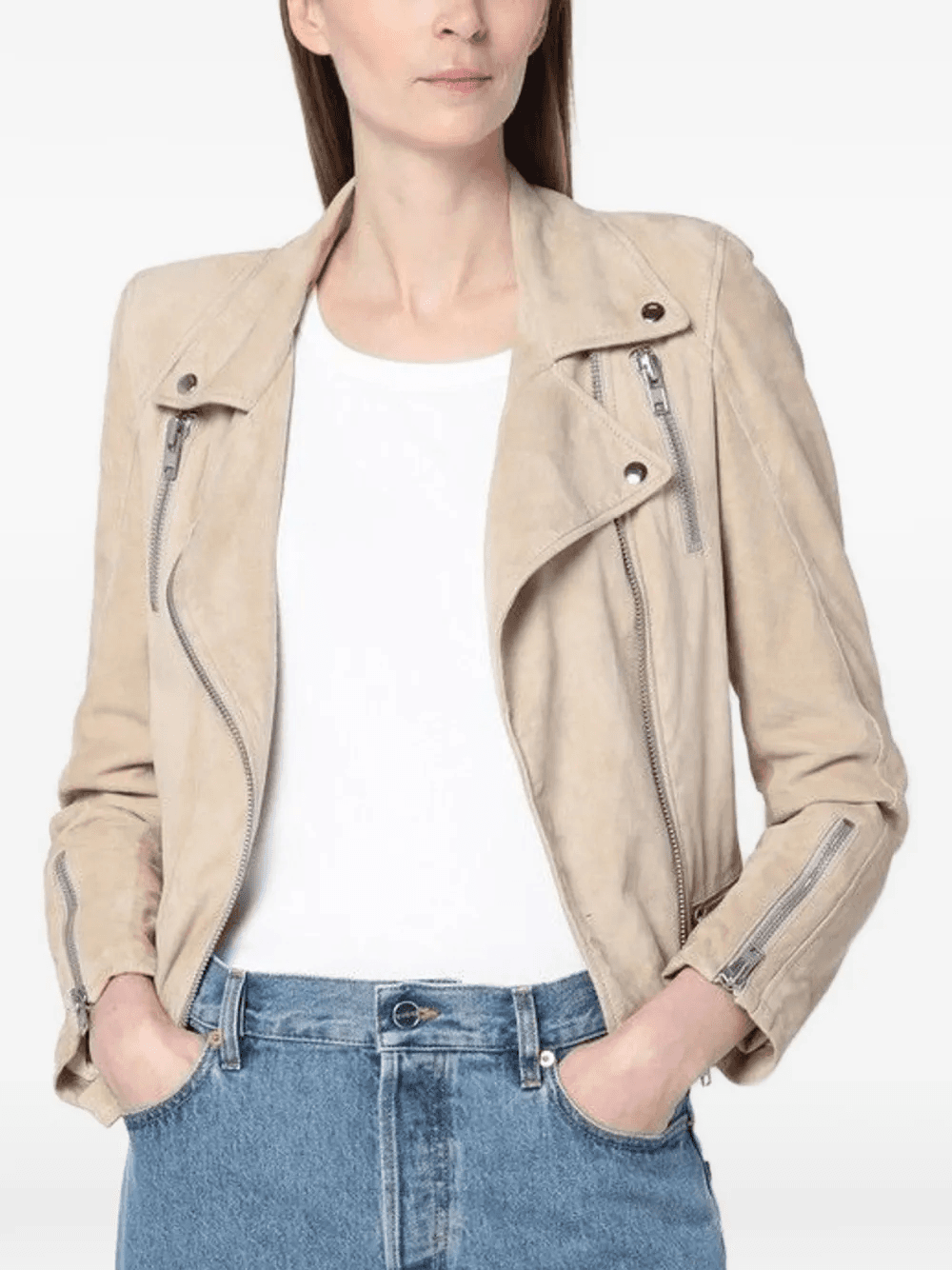 suede biker jacket - Image 1