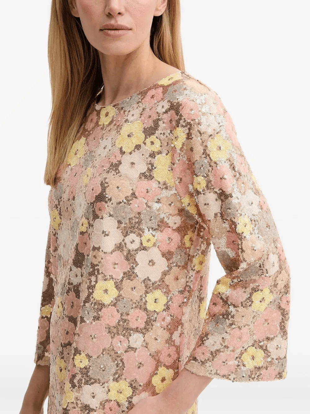 AlternifoliusBBKeiran sequin floral mini dress - Image 1