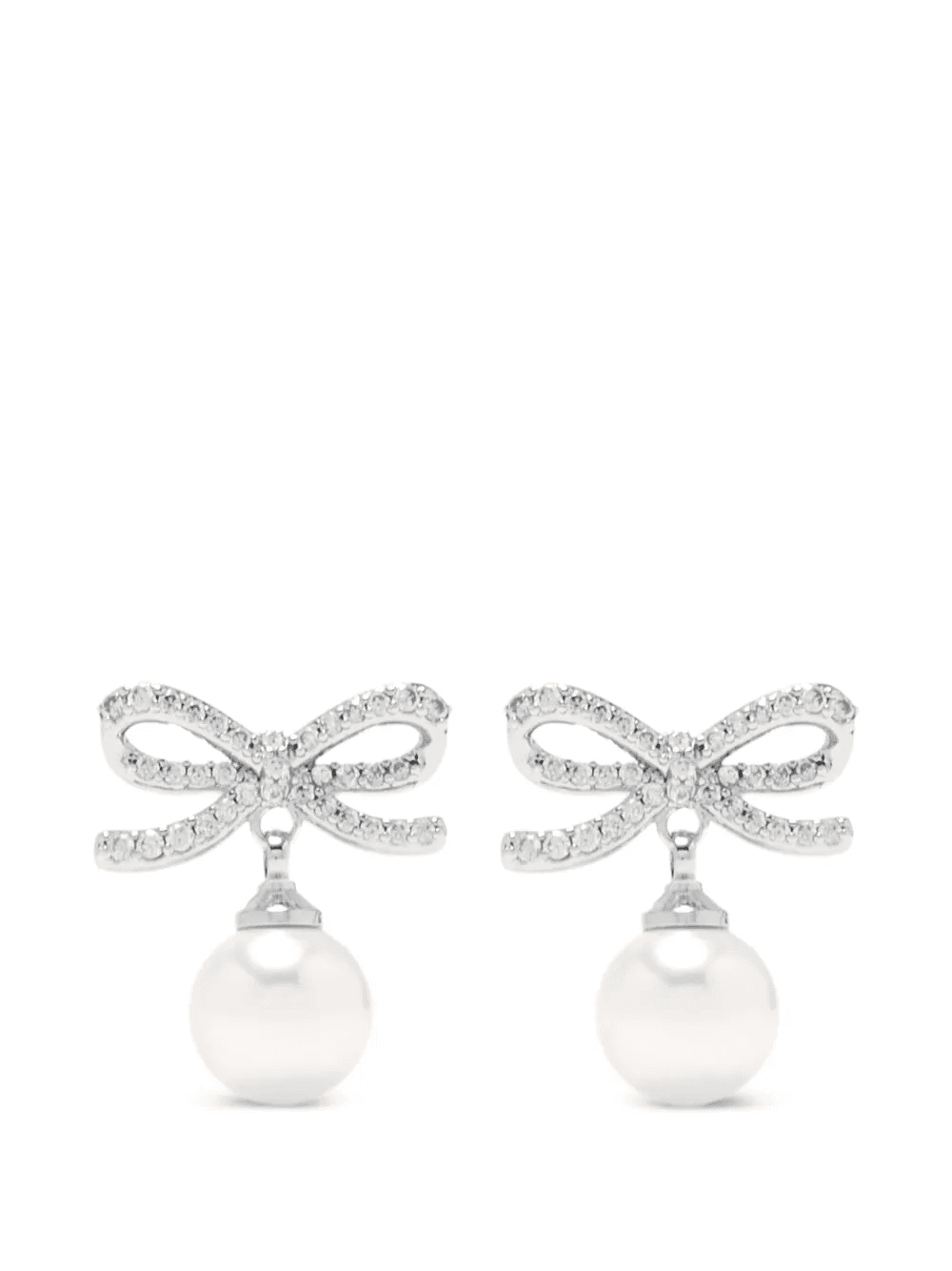 bow pearl earrings - Image 1