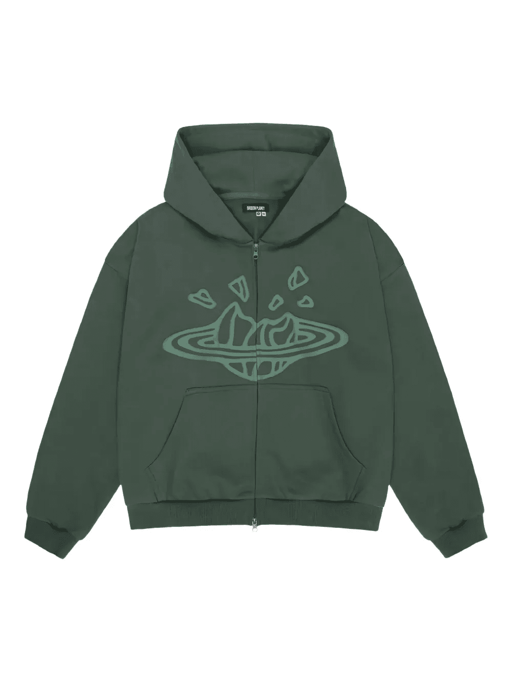 zip-up graphic hoodie - Image 1