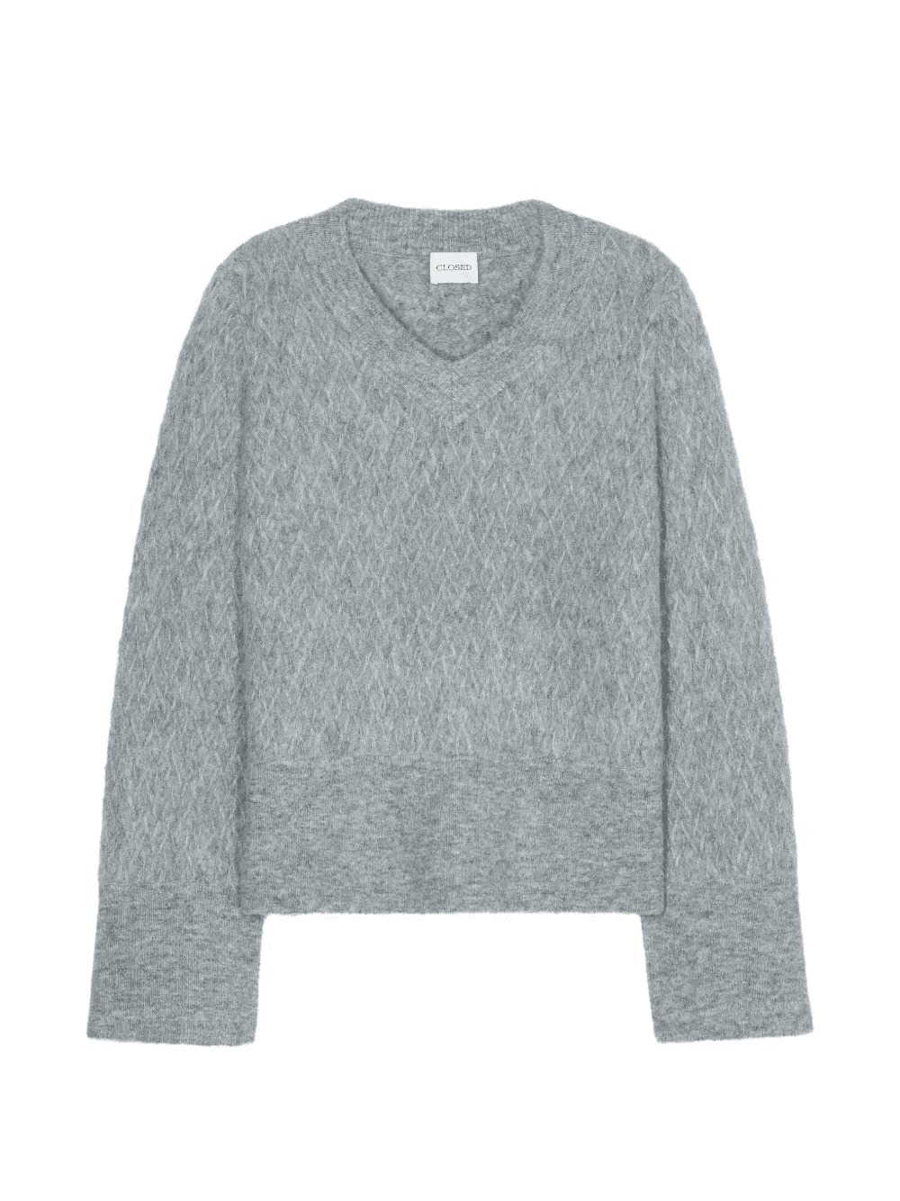 patterned V-neck sweater - Image 1