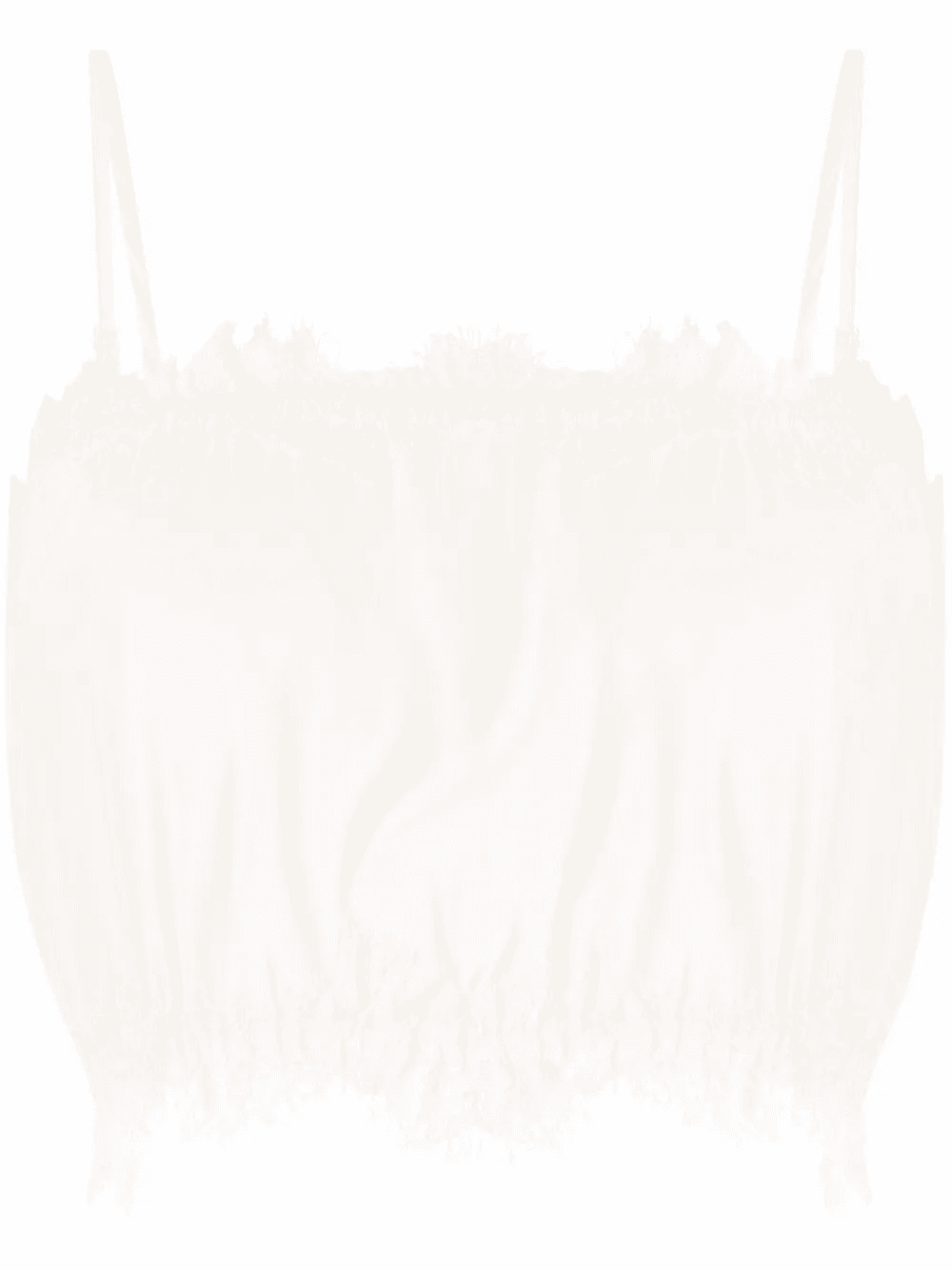 lace-trim silk crop top - Image 1