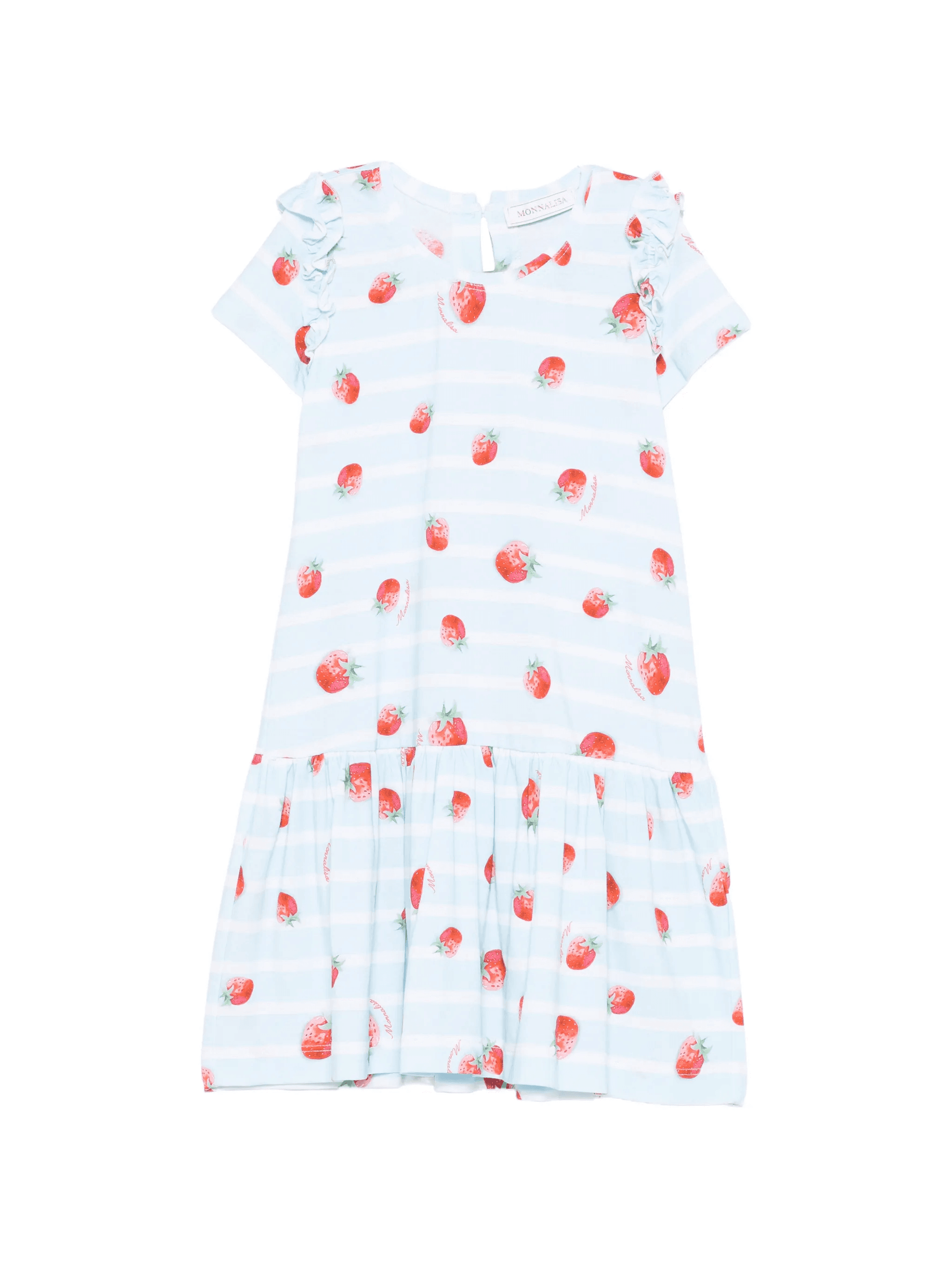 striped strawberry-print dress - Image 1