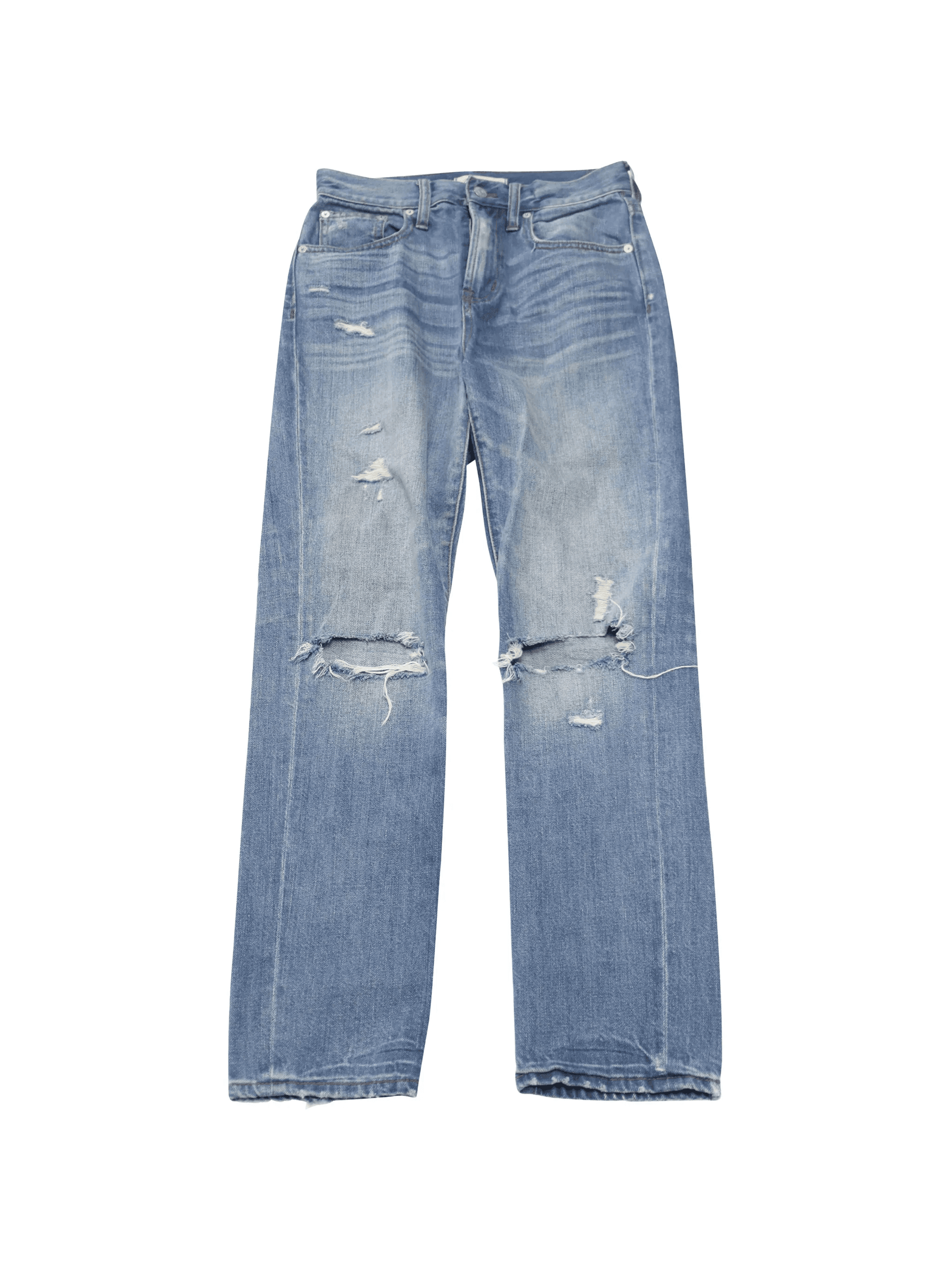 Denim distressed trousers - Image 1