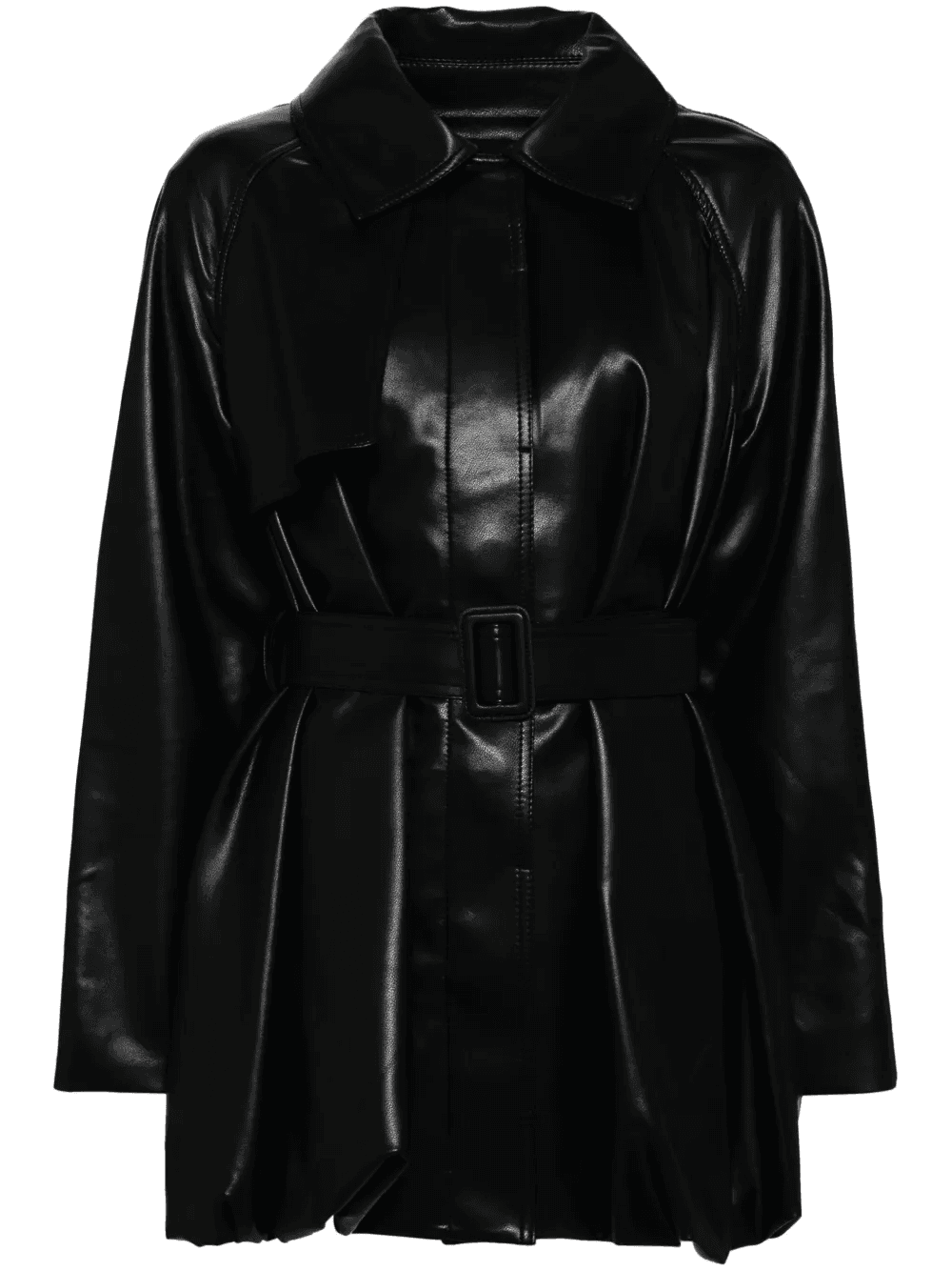 leather trench jacket - Image 1