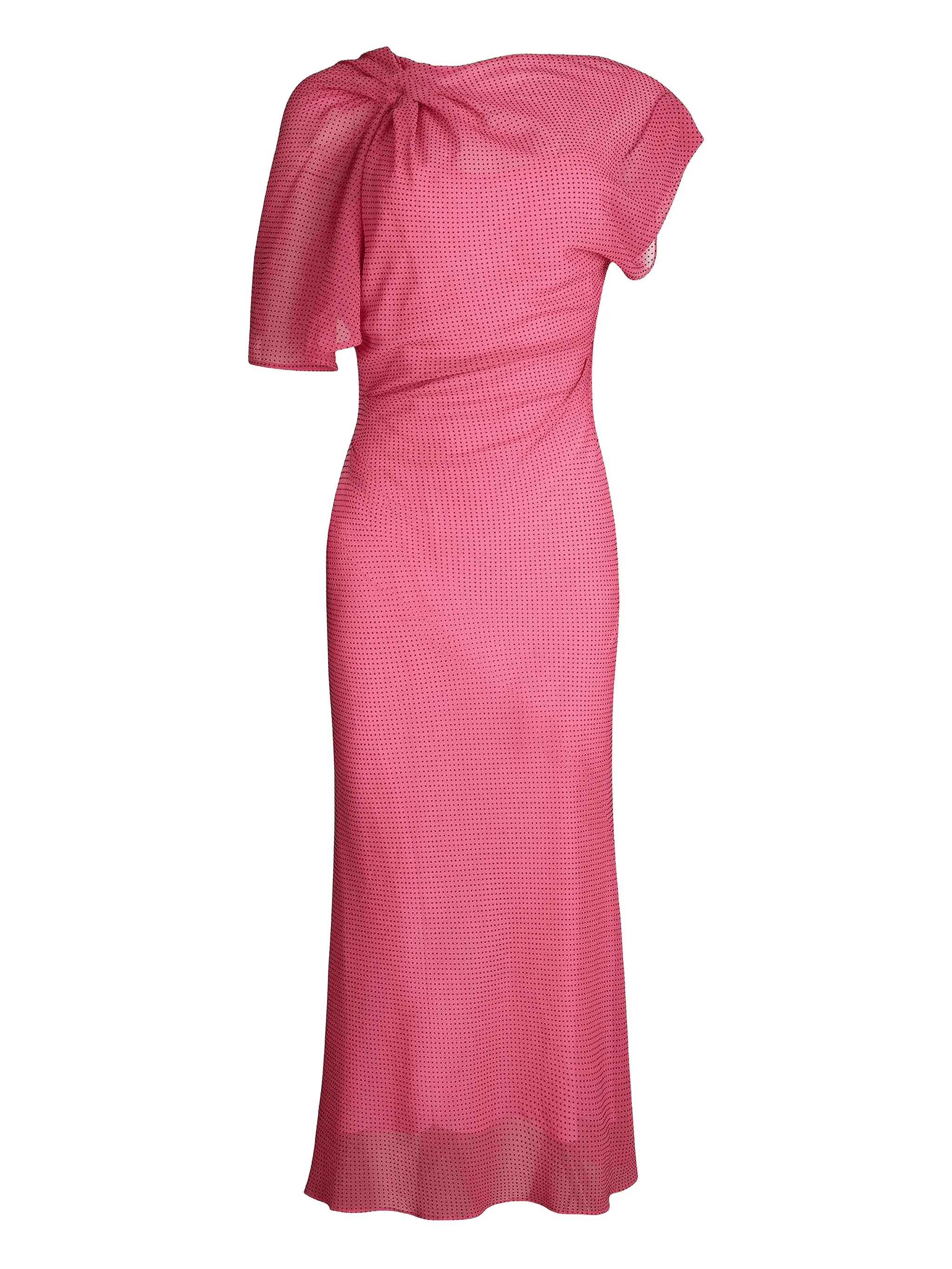 French draped midi dress - Image 1