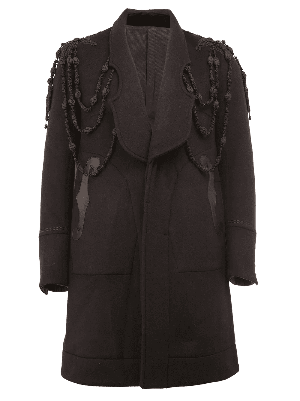 embroidered panelled coat - Image 1