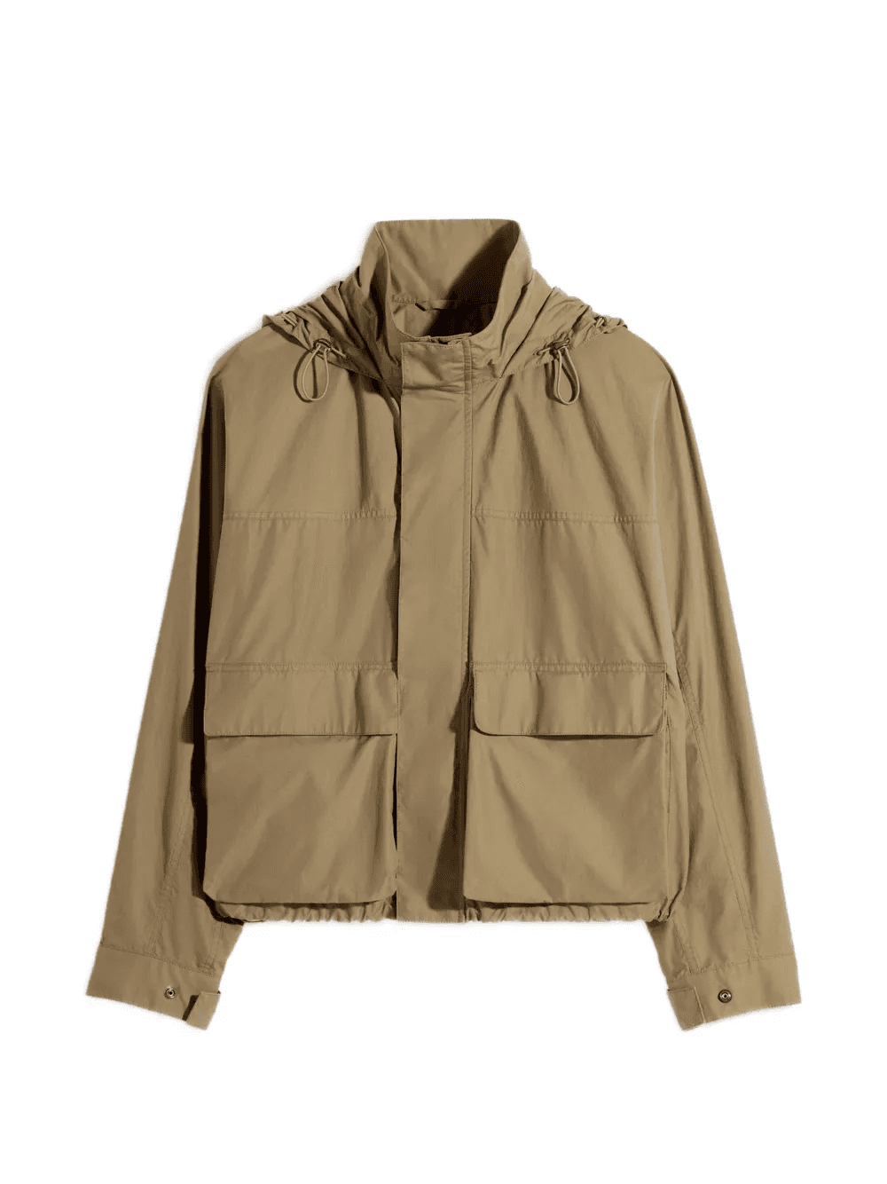 hooded pockets rain parka - Image 1