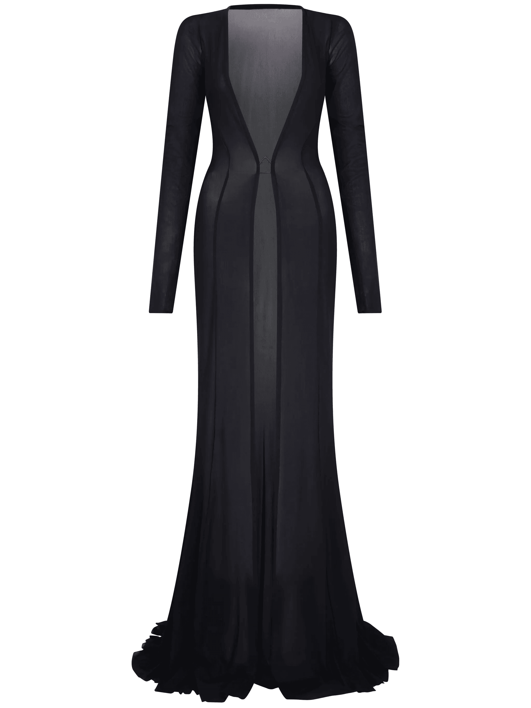 logo-shark mesh maxi dress - Image 1