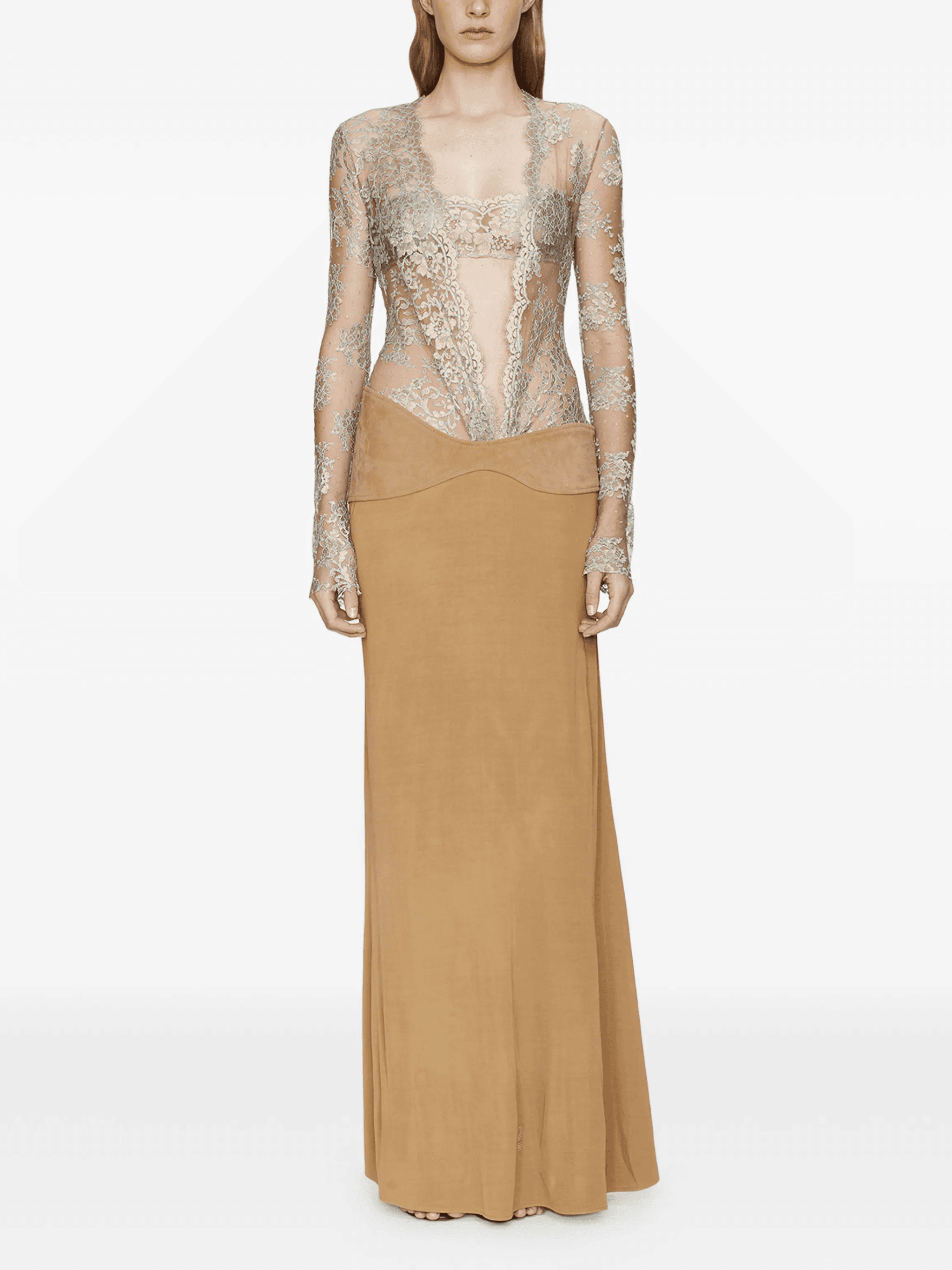 Sèpienne lace belted gown - Image 1