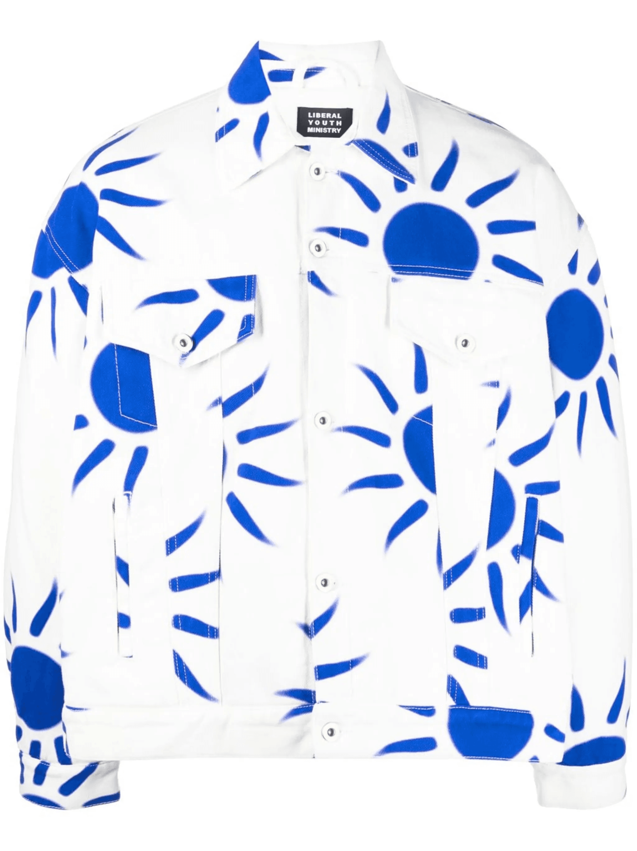 sun-print denim jacket - Image 1