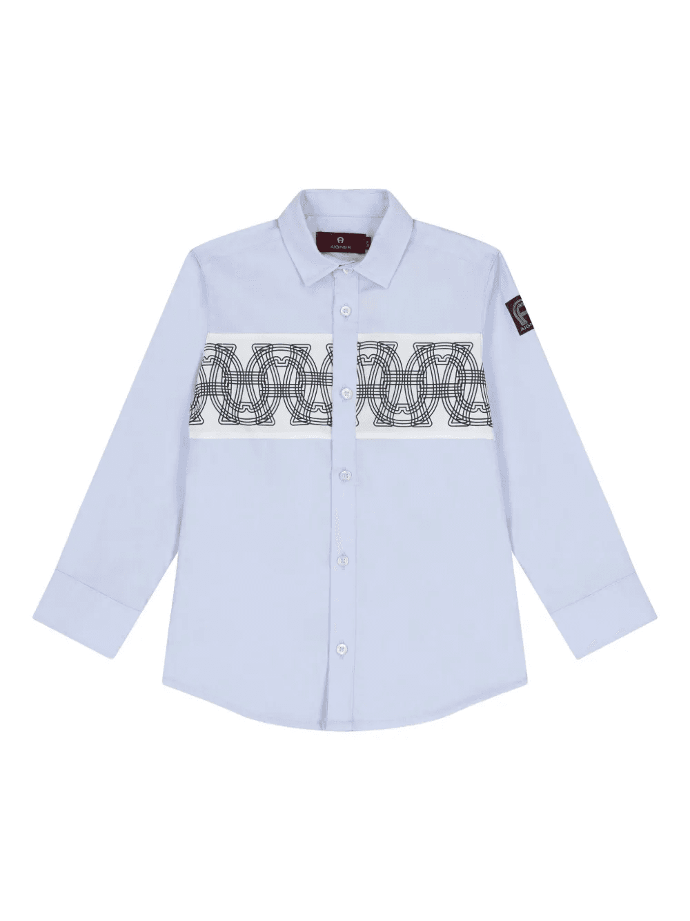 logo-detail geometric-pattern shirt - Image 1