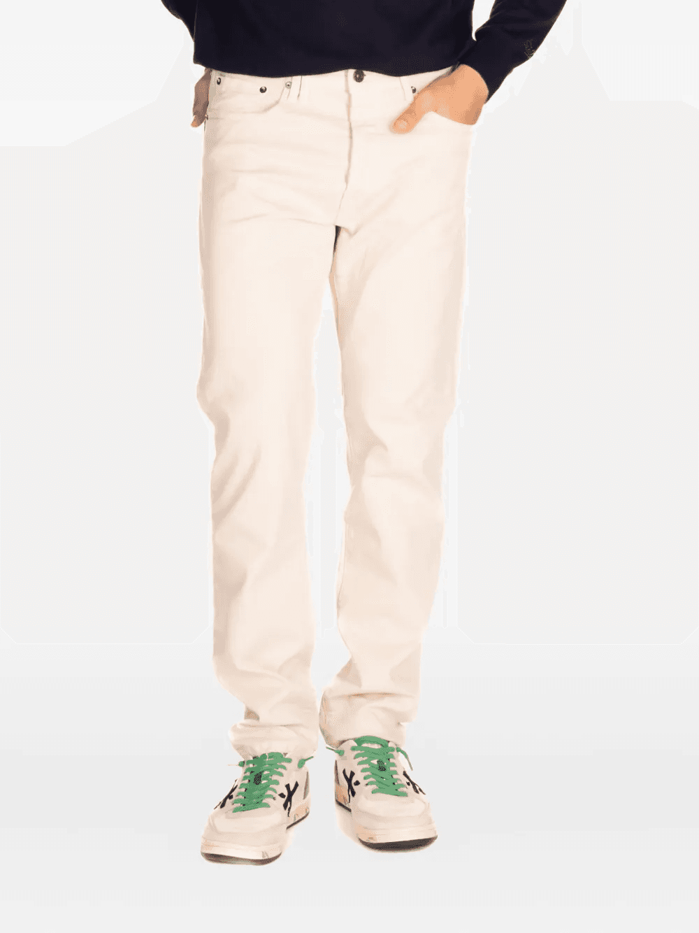 straight-leg cotton jeans - Image 1