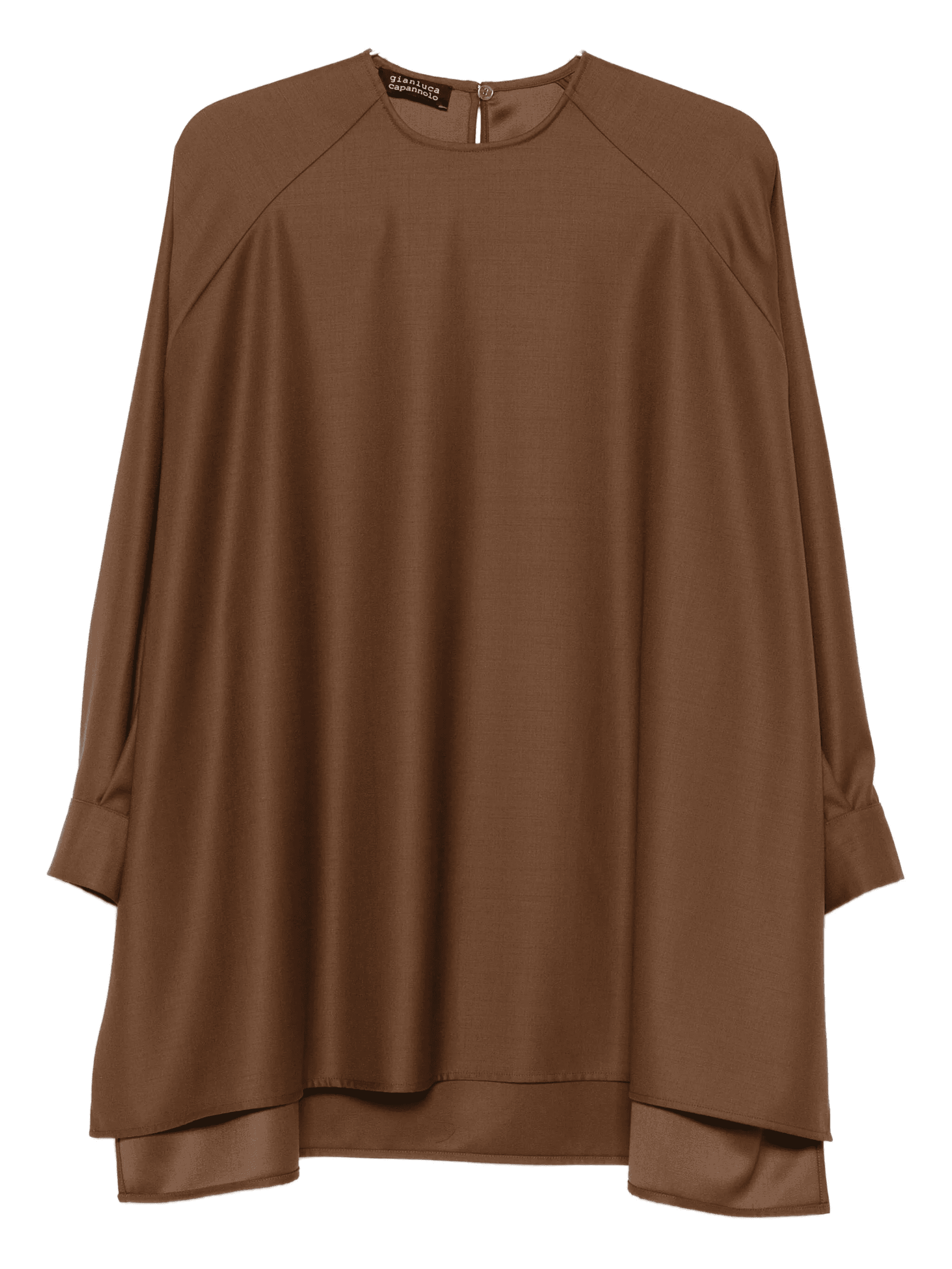 layered round-neck mini dress - Image 1