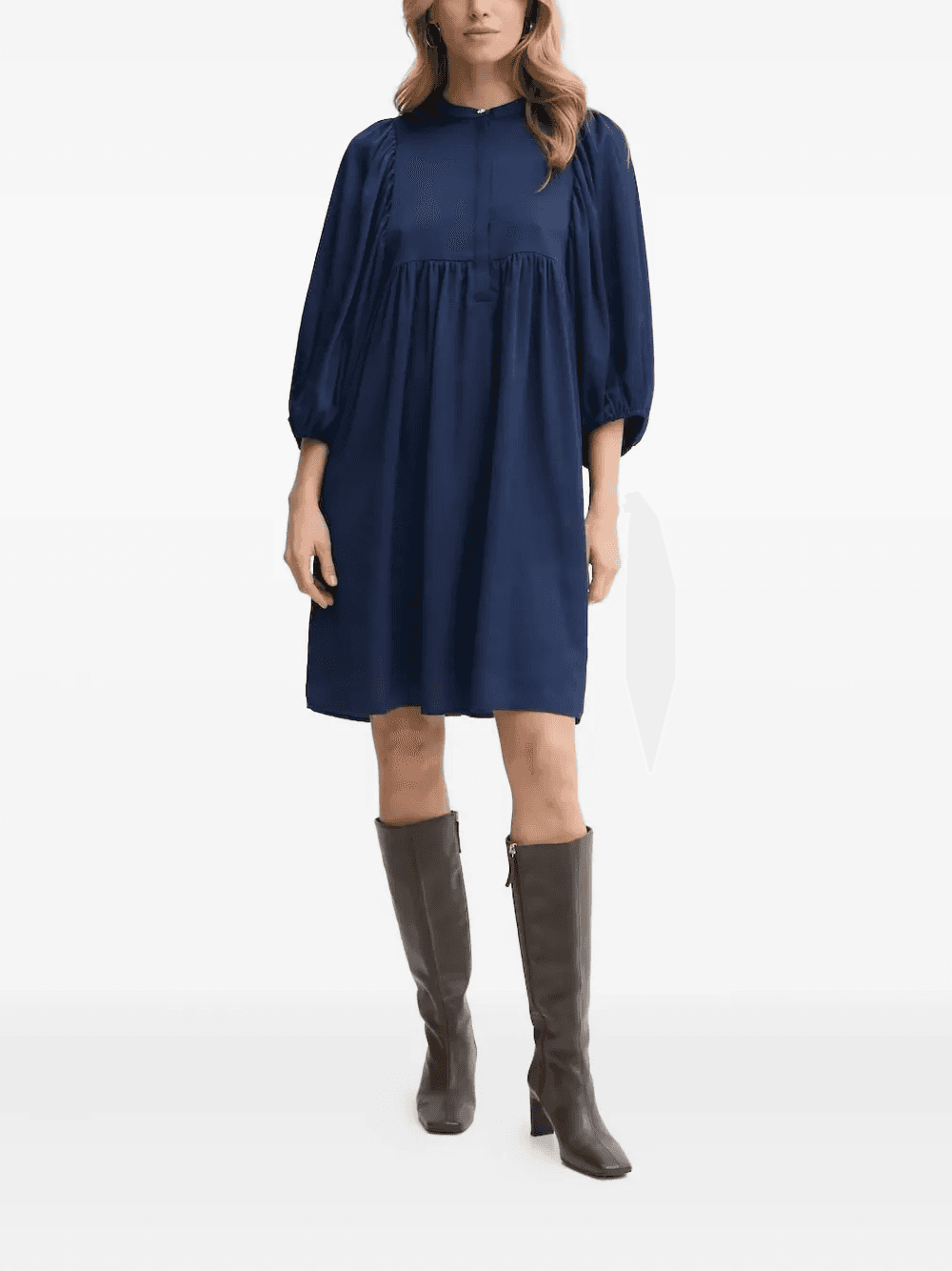 balloon-sleeve smock dress - Image 1
