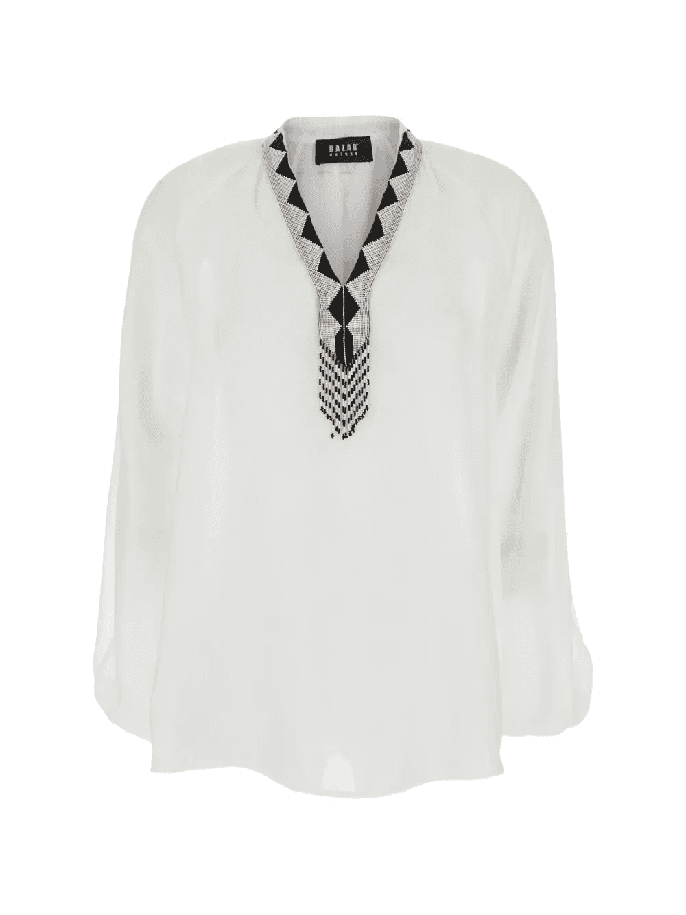 beaded V-neck blouse - Image 1