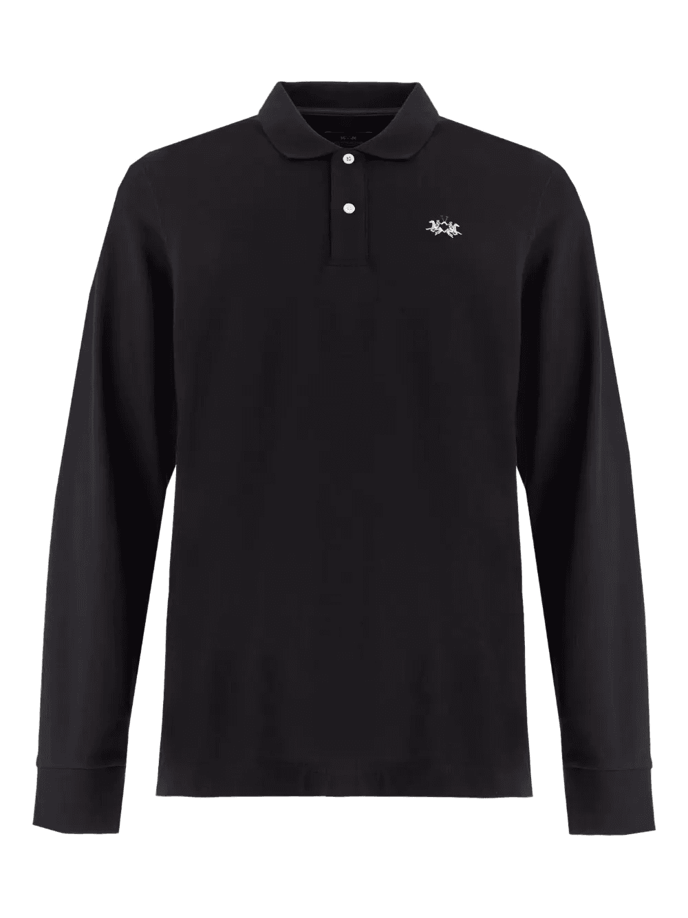 Brett long-sleeve logo-embroidered polo shirt - Image 1
