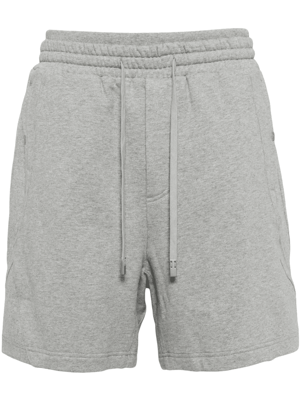 mélange-effect cotton track shorts - Image 1