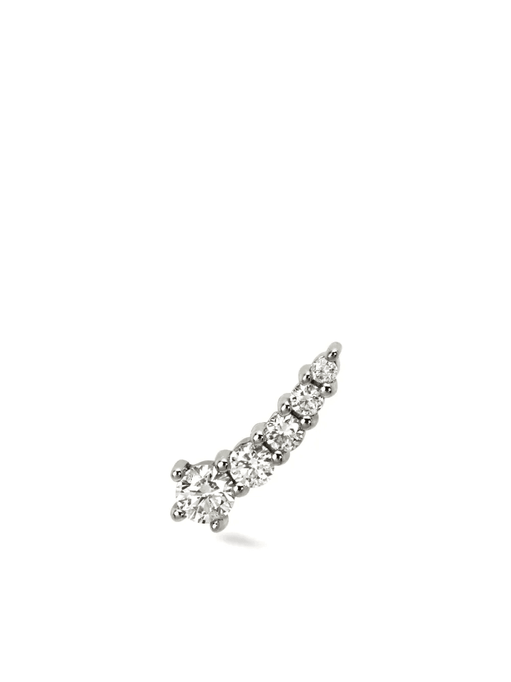 14kt white gold Shooting Star diamond stud earring - Image 1