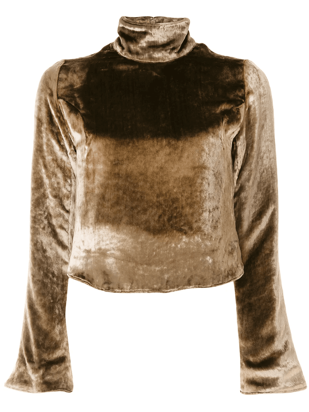 velvet cropped sweatshirt - Image 1