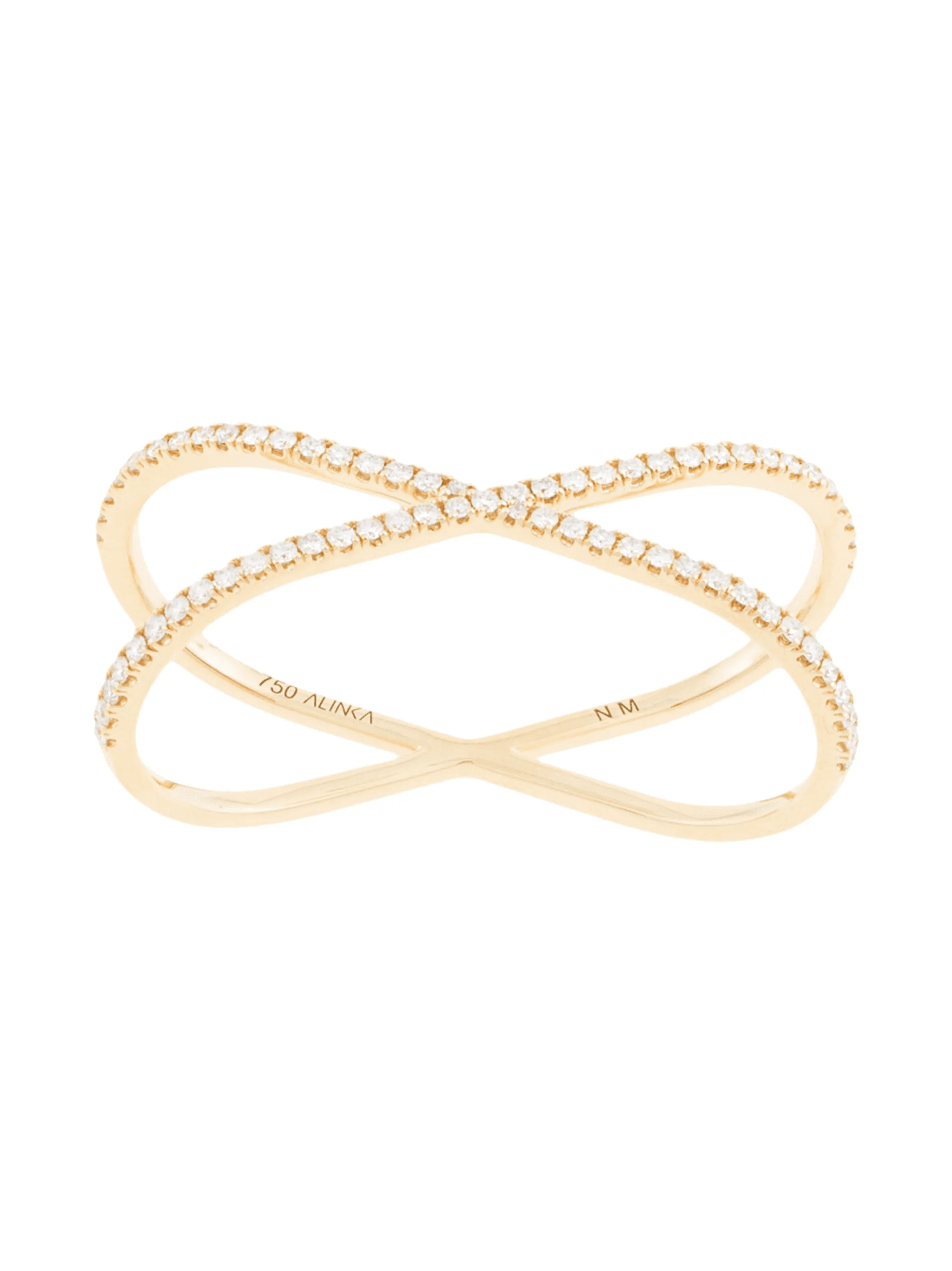 18kt yellow gold KATIA DUO two-finger diamond ring - Image 1