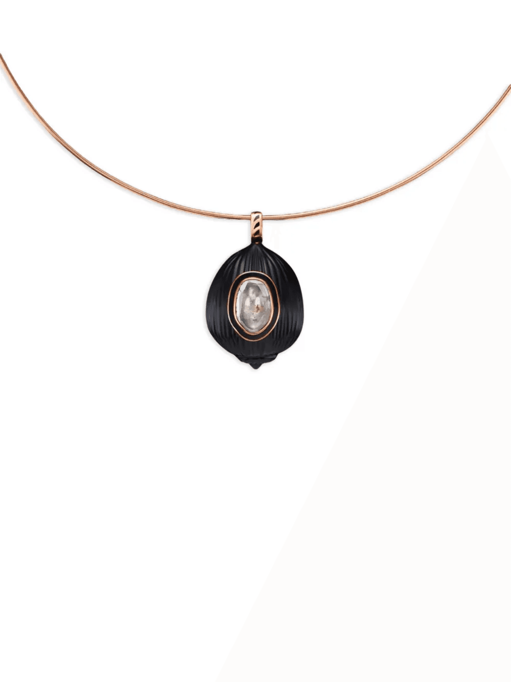 Coquito Polki diamond and onyx necklace - Image 1