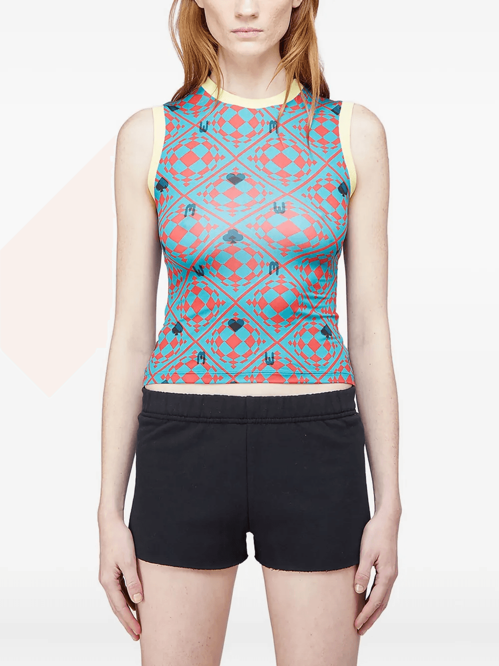 geometric-pattern sleeveless top - Image 1