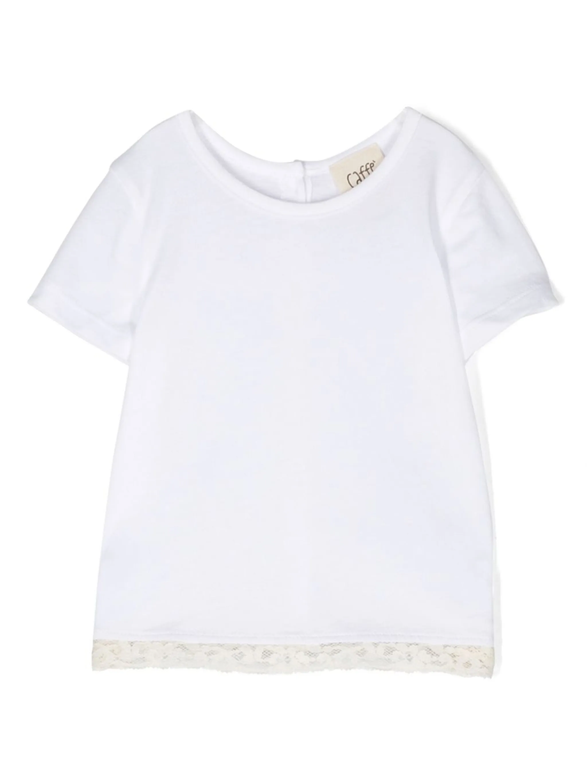 lace-detail cotton T-shirt - Image 1