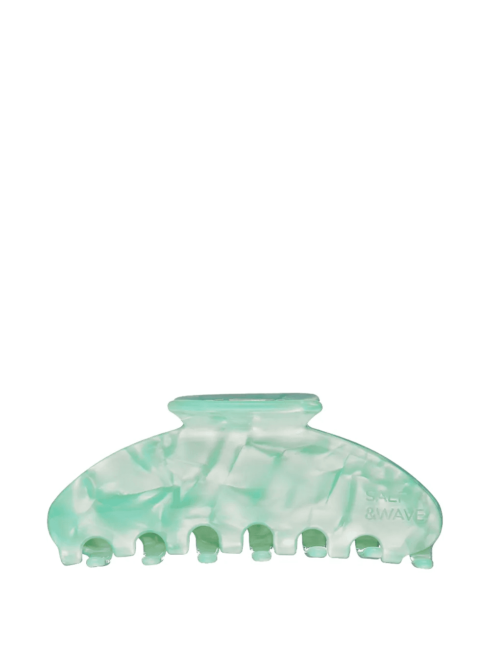 Aquamarine Moon marbled claw clip - Image 1