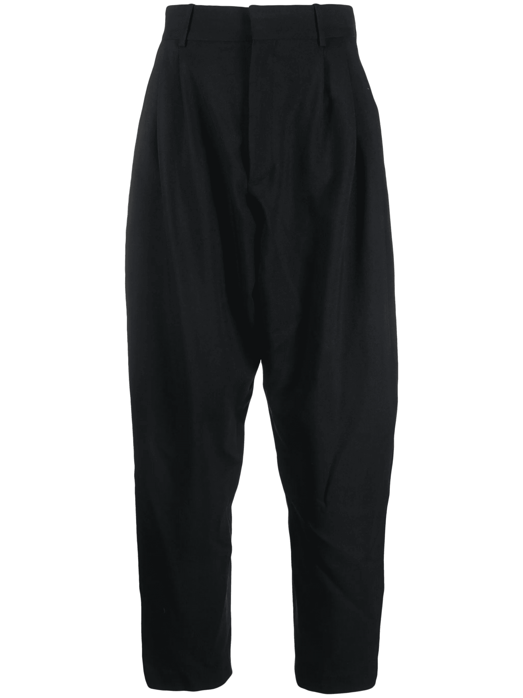 pleat-detailing wool tapered trousers - Image 1