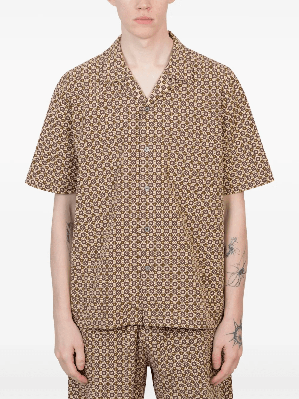 geometric-print short-sleeve shirt - Image 1