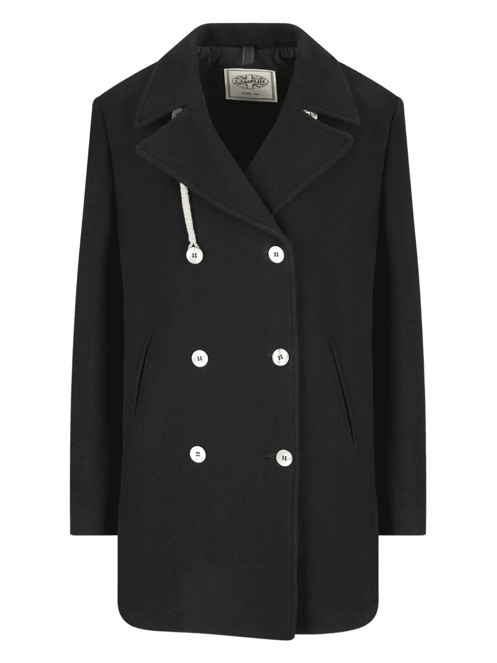 double-breasted rope-detail coat - Image 1