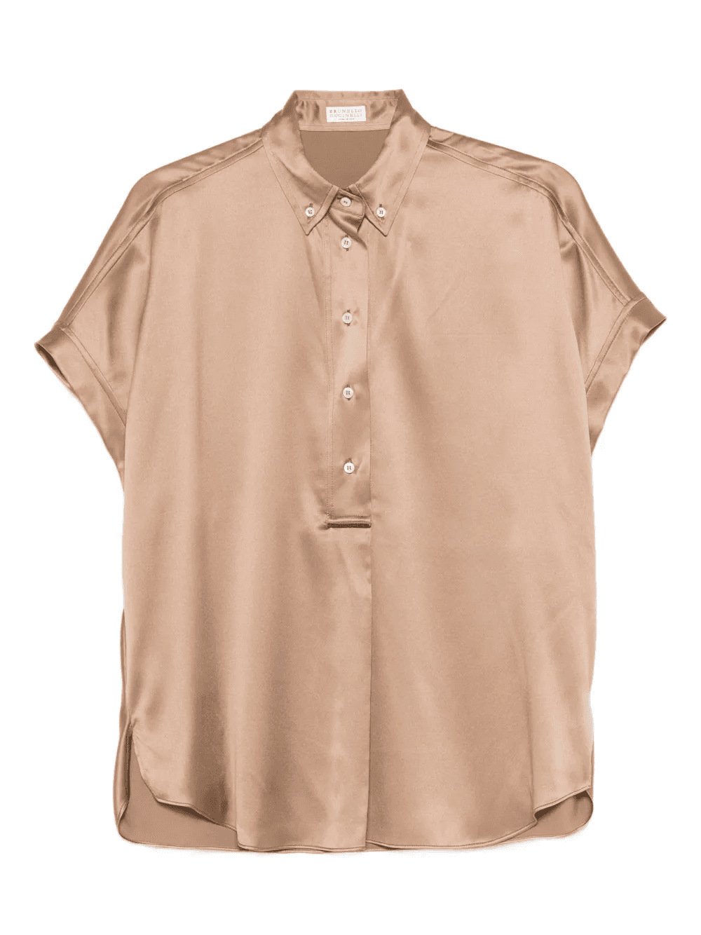 buttoned silk top - Image 1