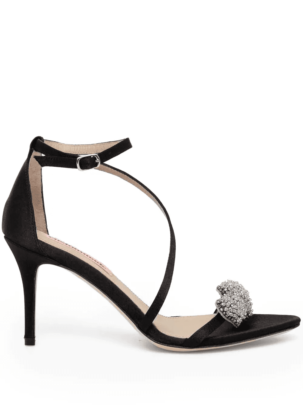 85mm crystal-embellished satin pumps - Image 1