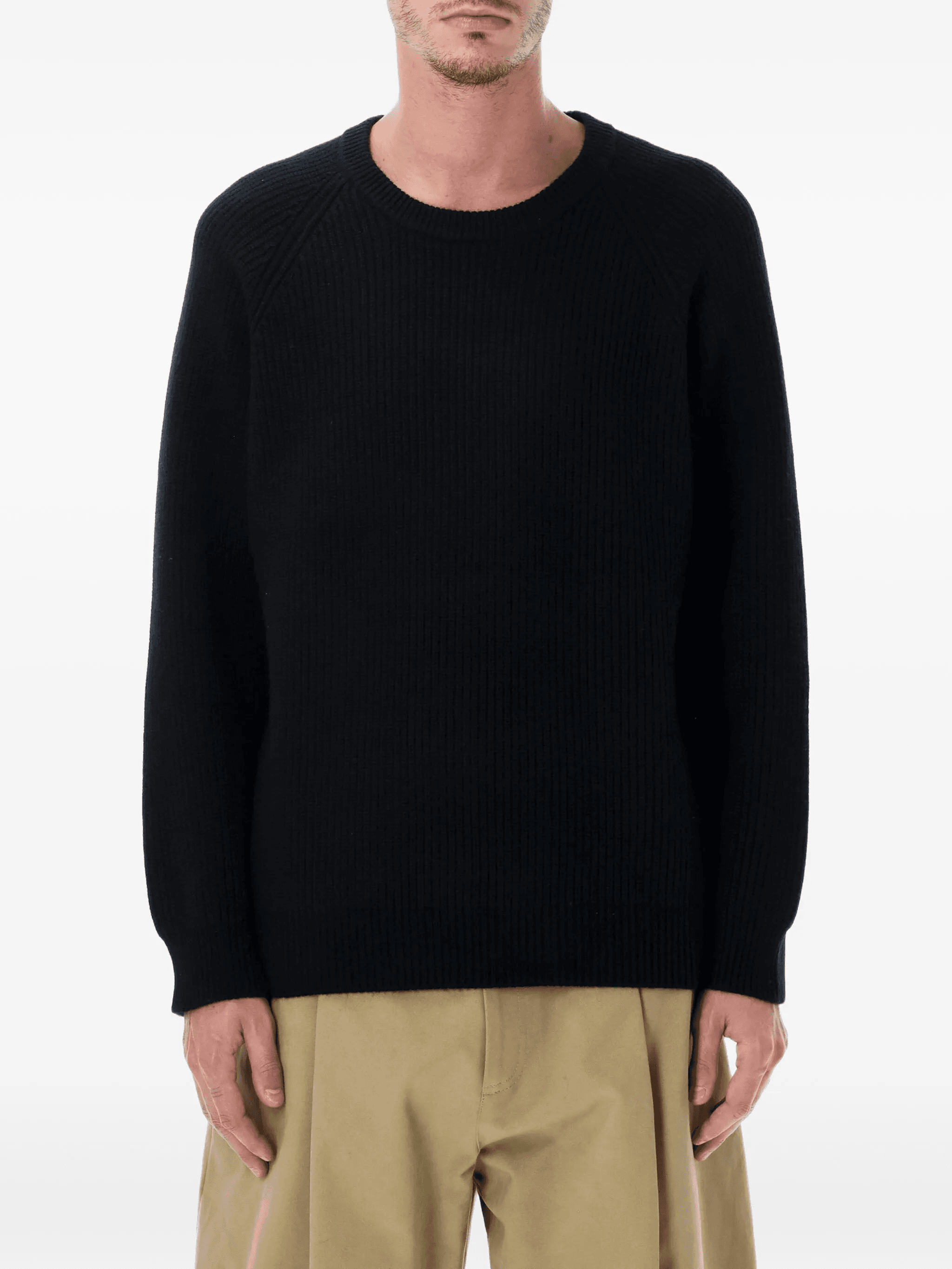 ribbed crew-neck sweater - Image 1