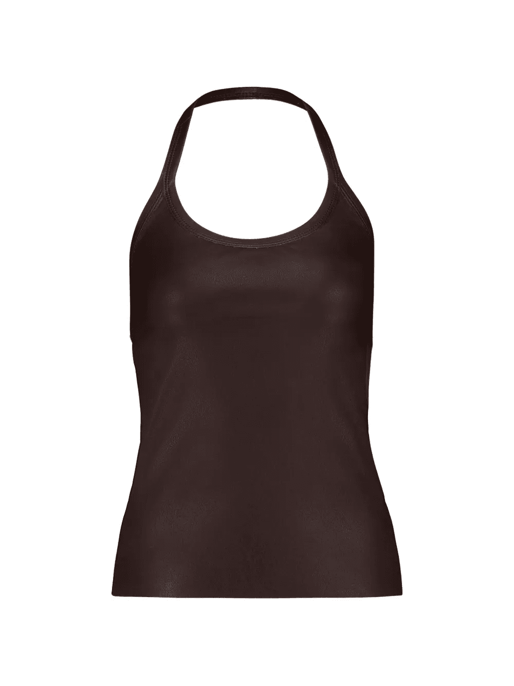 Cherry halter-neck leather top - Image 1