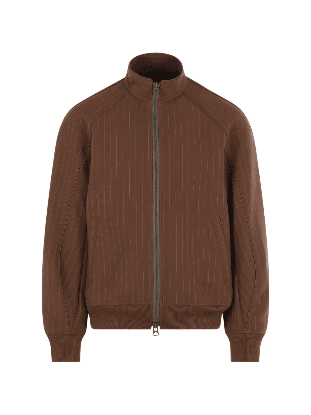 pinstripe zip bomber jacket - Image 1