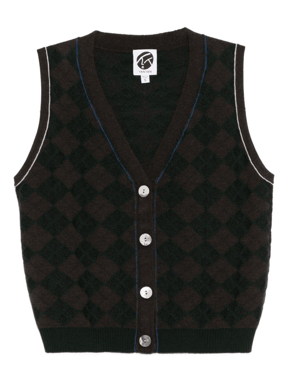 argyle-print vest - Image 1