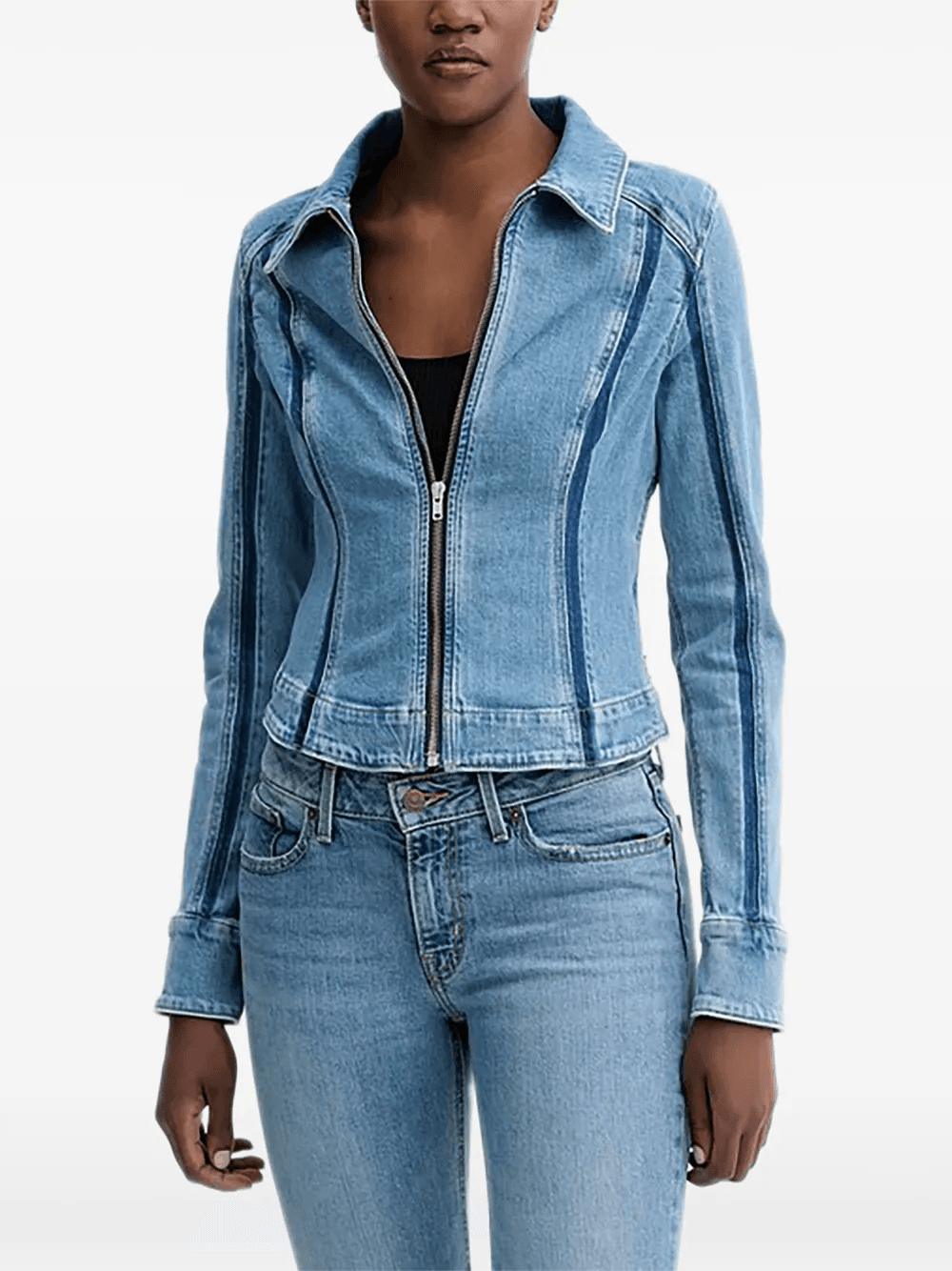 striped zip jacket - Image 1