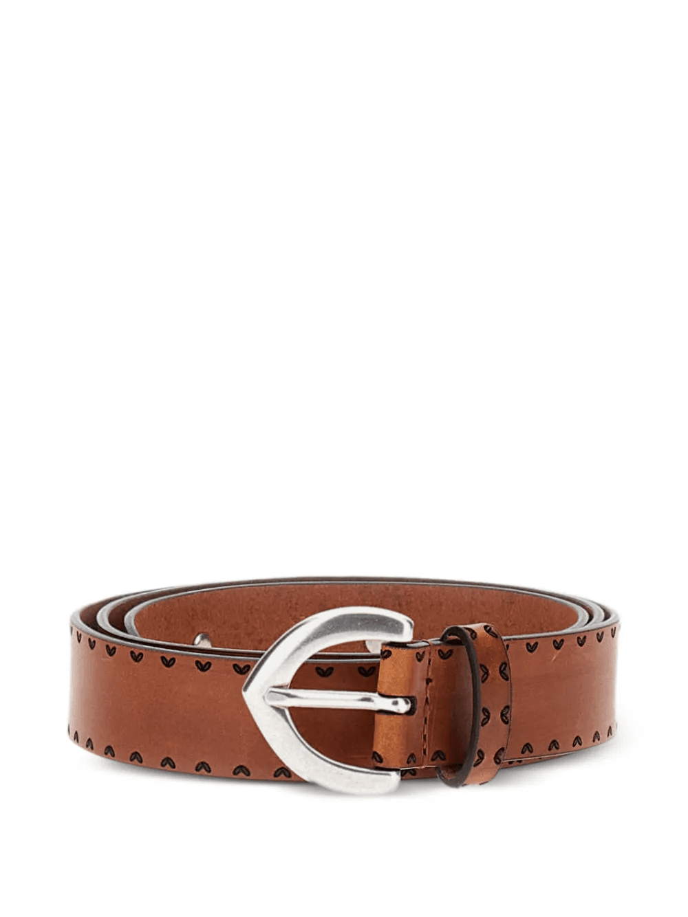 studded buckle leather belt - Image 1