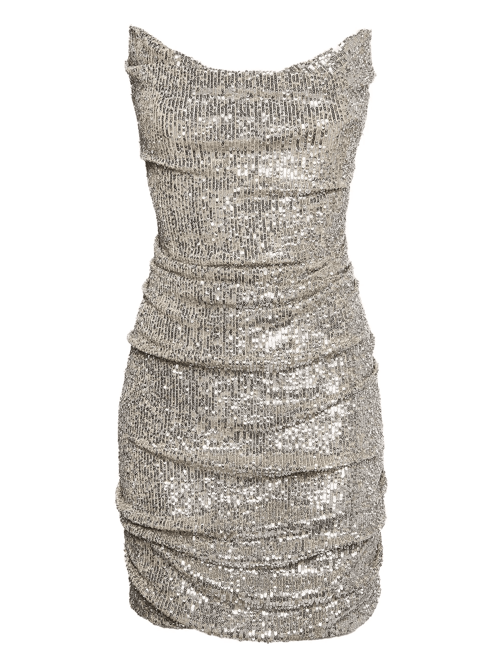 sequin ruched mini dress - Image 1