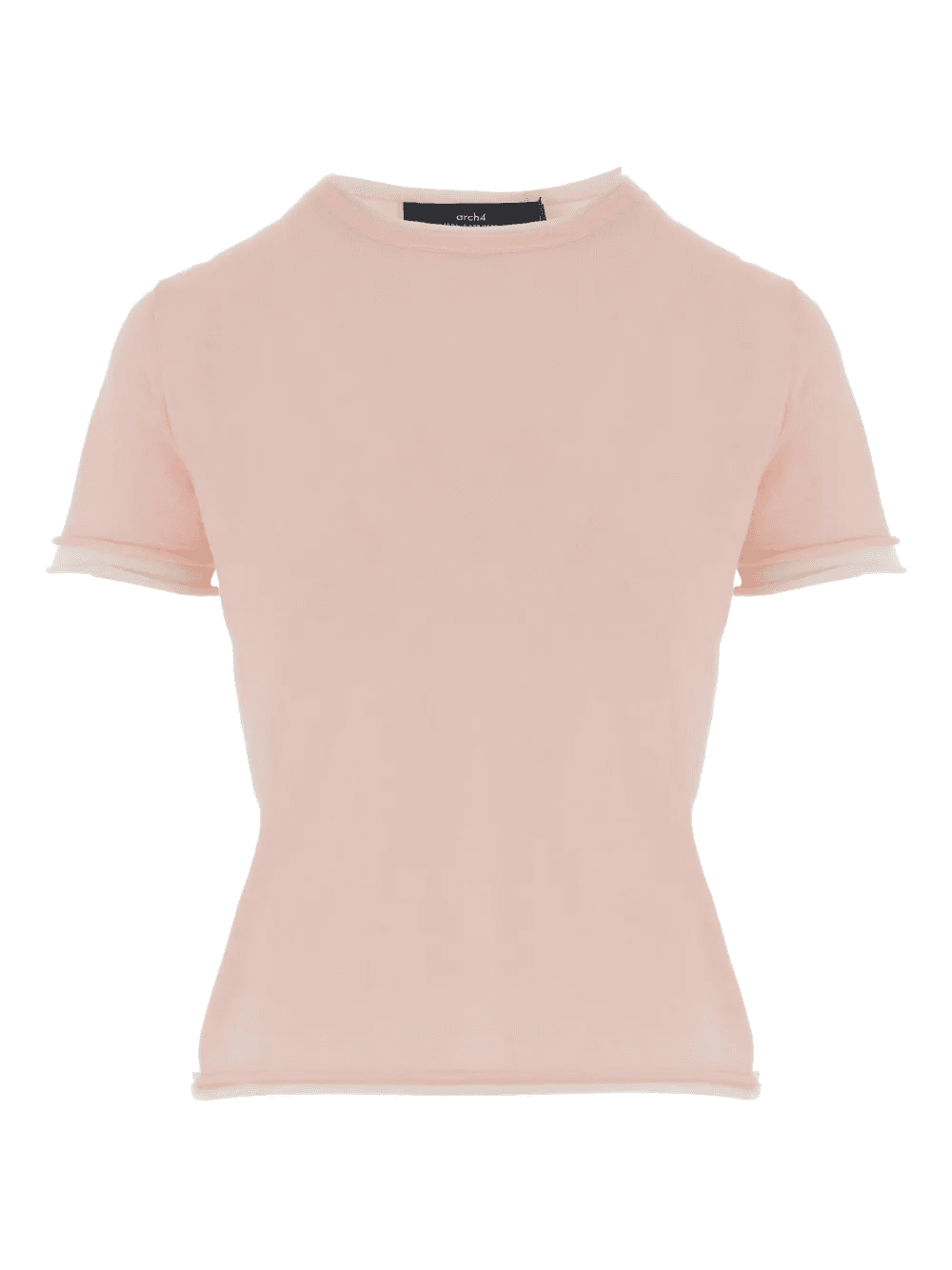 contrasting edging round neck T-shirt - Image 1