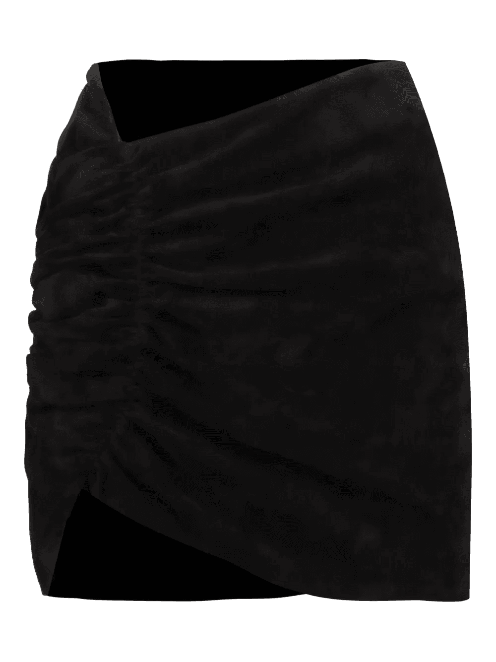 leather short draped skirt - Image 1