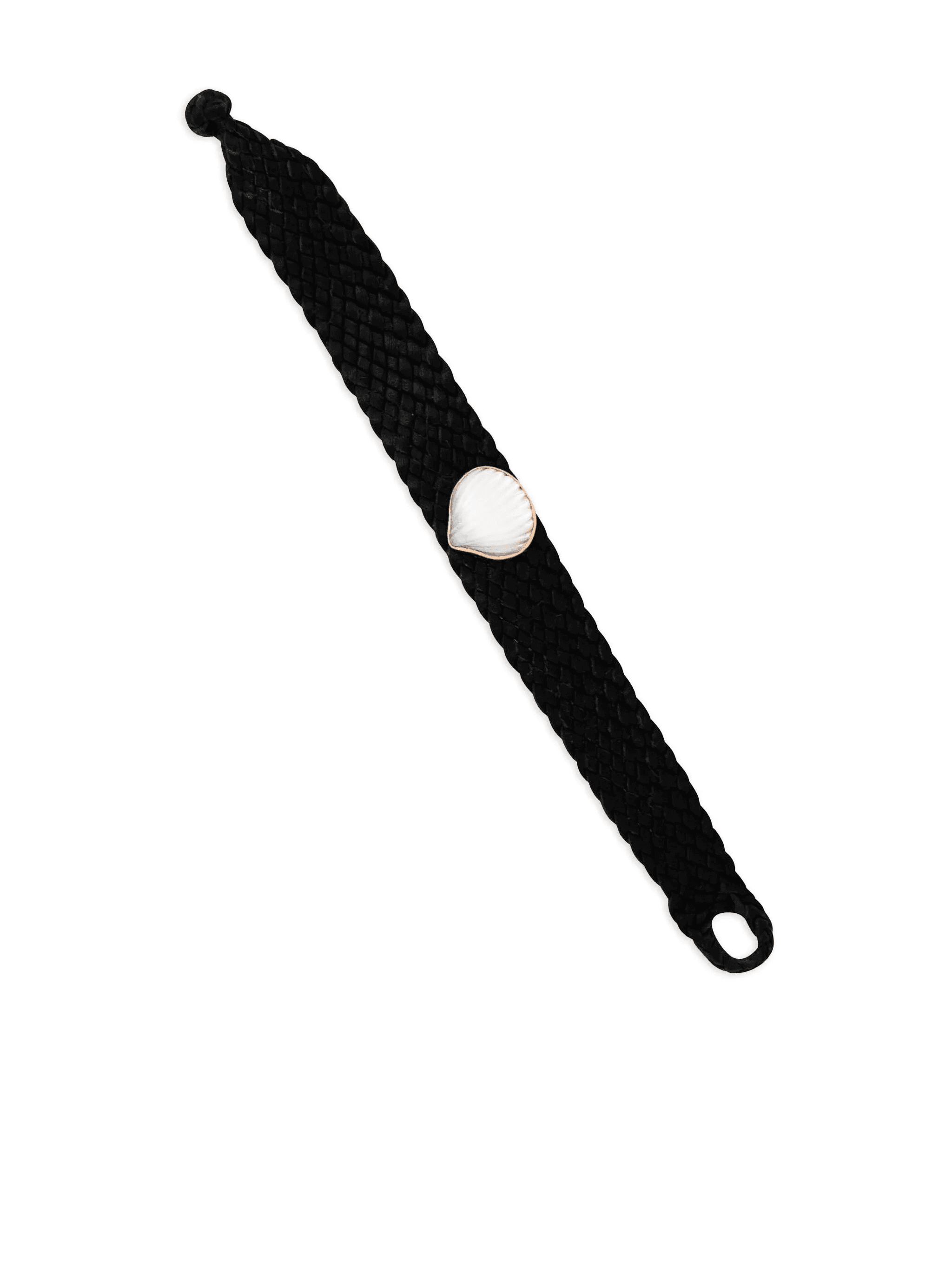 18K rose gold Classic Anadara Pearl leather bracelet - Image 1