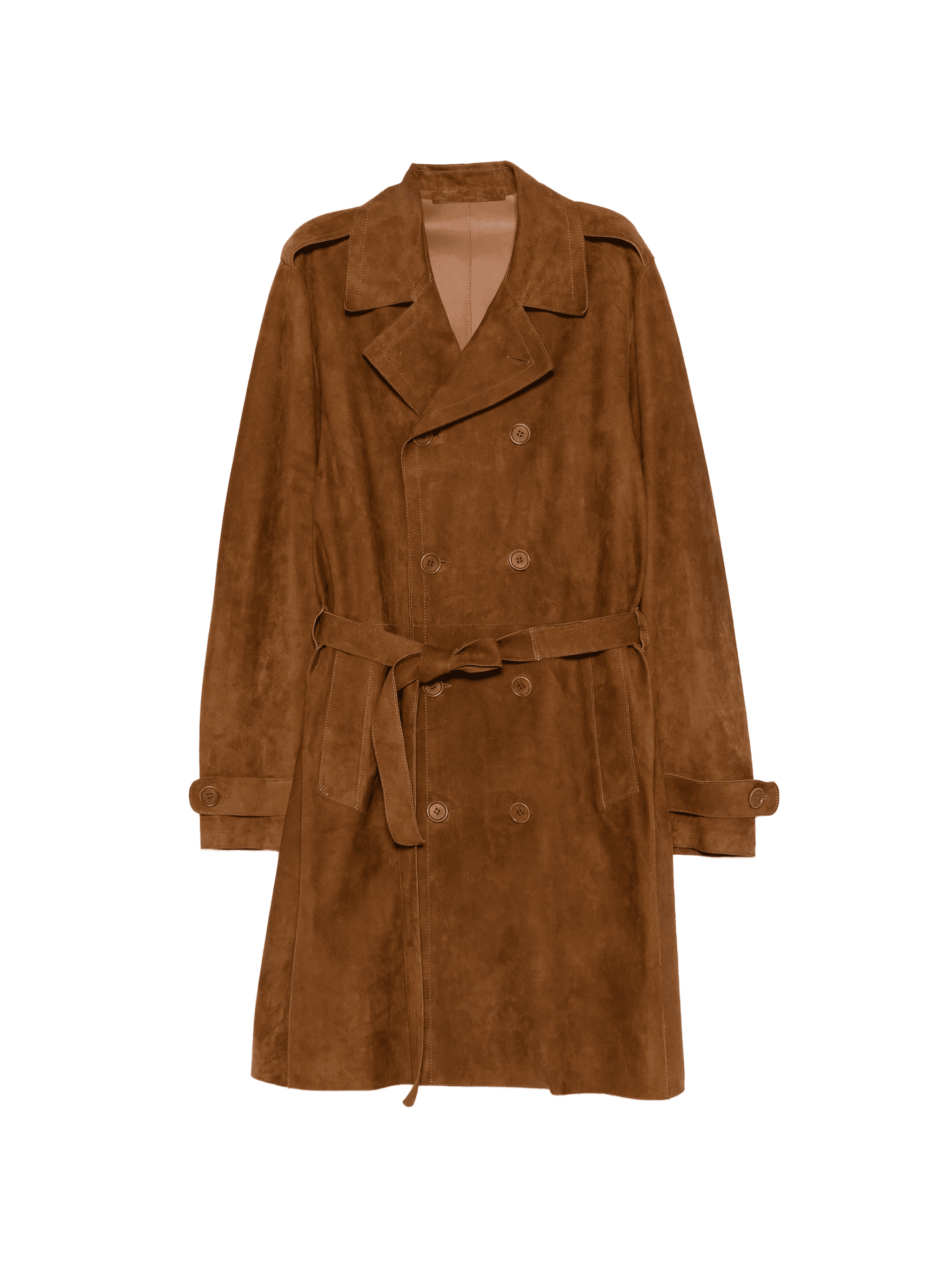 belted double-breasted coat - Image 1
