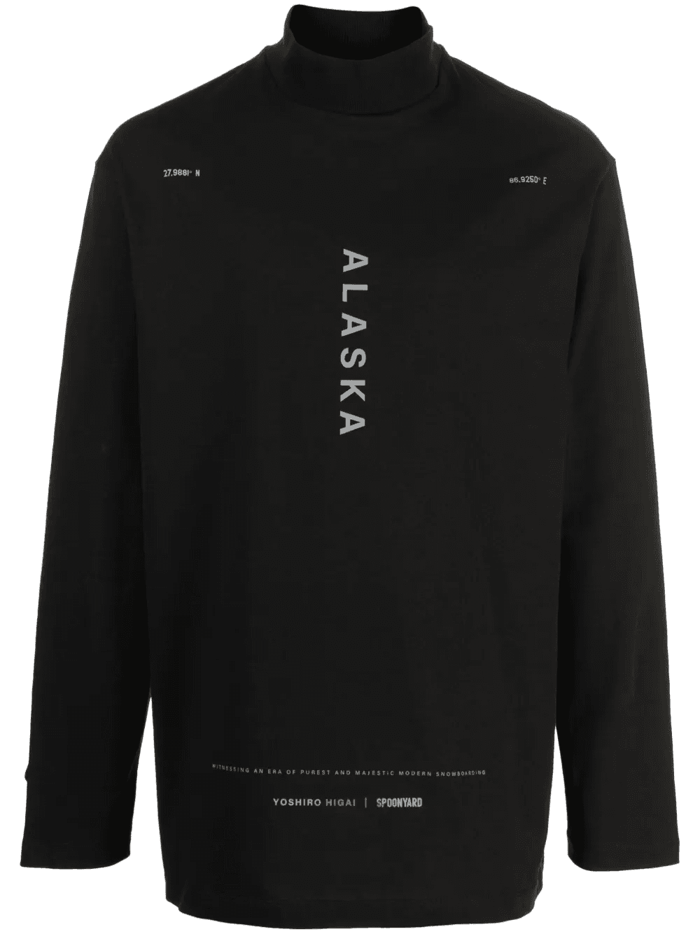 mock-neck cotton T-shirt - Image 1