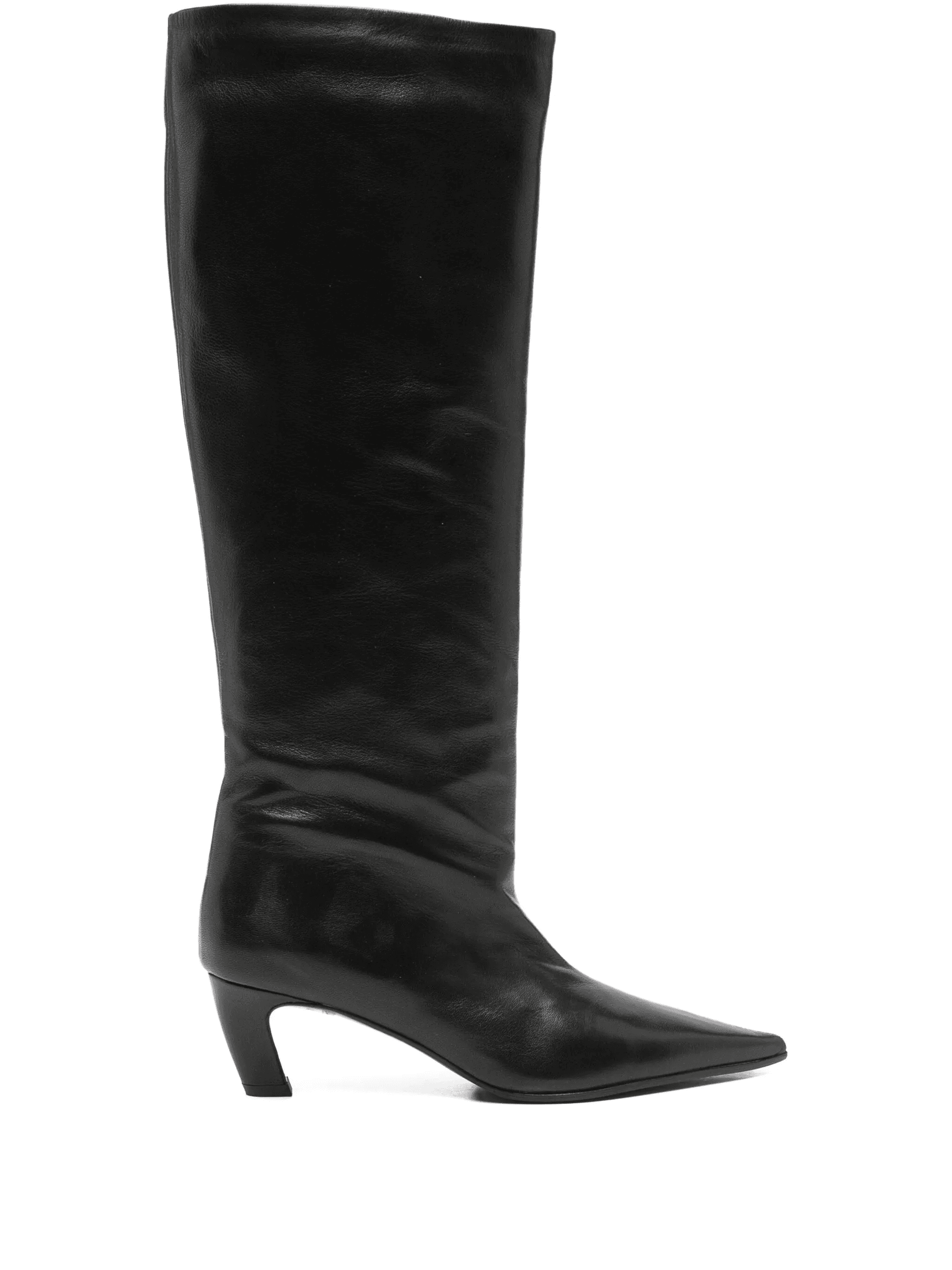 60mm pointed-toe calf-leather boots - Image 1