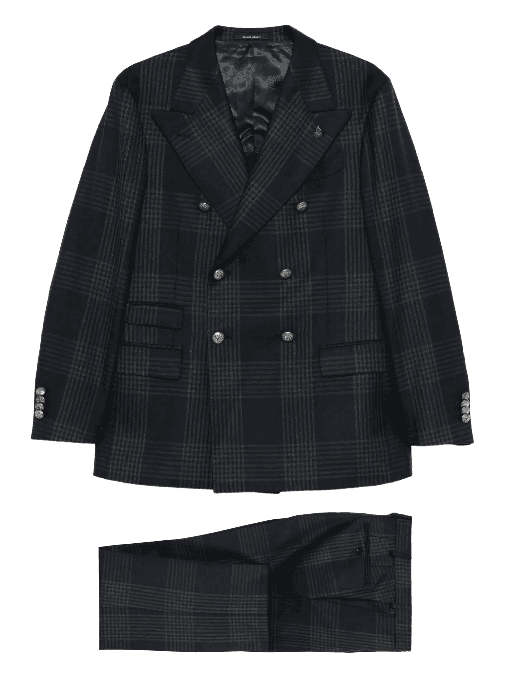 checked double-breasted suit - Image 1